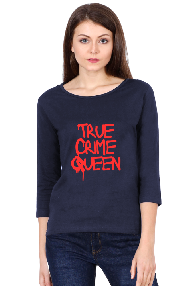 Live with Fashion Unleash Style and Comfort with Bluelander's Girls and Women's Cotton Full Sleeve T-Shirt.