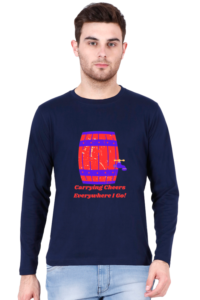 Launch Your Style Journey: Bluelander's Cotton Full Sleeve T-Shirt - Where Fashion Begins!