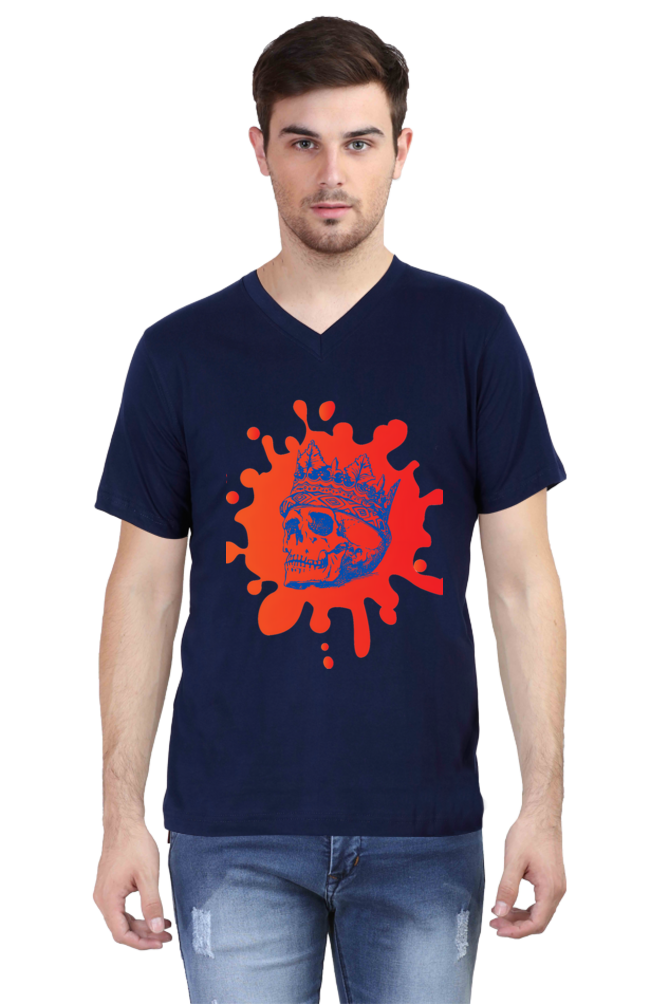 Make a Statement: Bluelander's V Neck Cotton Half Sleeve T-Shirts - Redefining Fashion with Futuristic Designs!