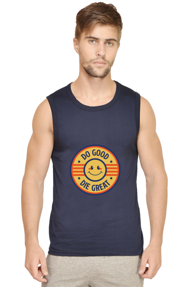 Unleash Cool Confidence: Bluelander's Sleeveless Round Neck - Effortless Edge, Timeless Comfort.