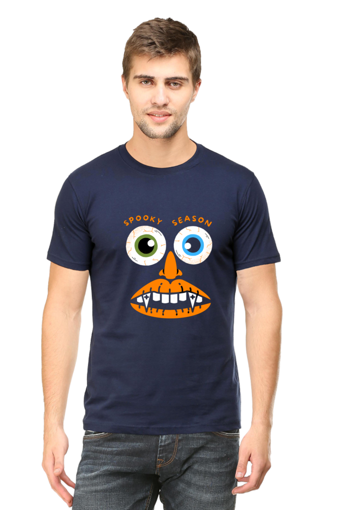 Elevate Your Spooky Style: Bluelander Cotton Half Sleeve T-Shirts – Supreme Comfort, Enhanced Design for a Hauntingly Stylish Spooky Season.