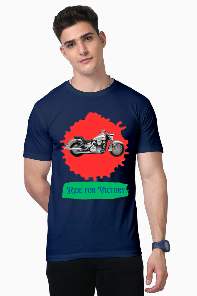 Rev Up Your Style: Bluelander's Supima Cotton Half Sleeve T-Shirts for Bike Enthusiasts!
