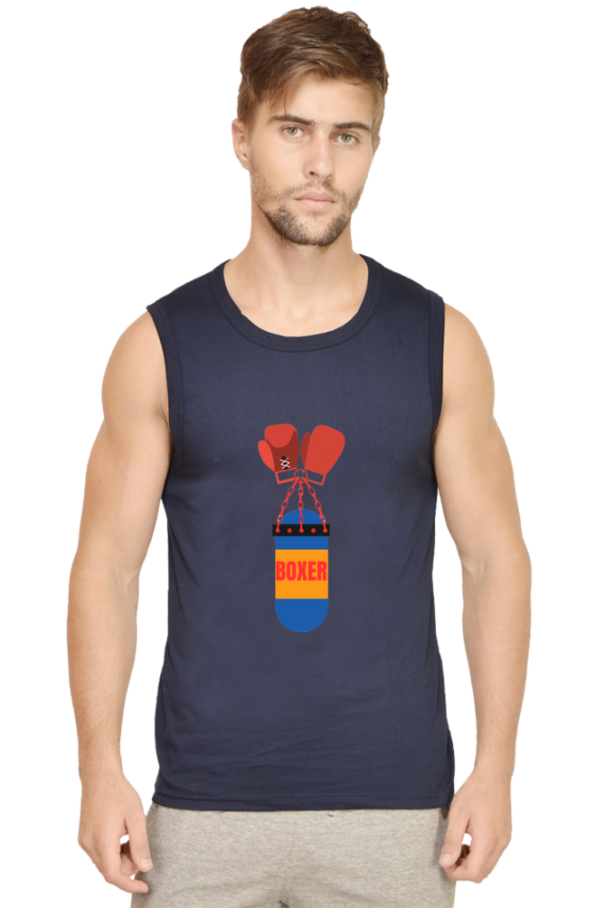 Unleash Style: Bluelander's Male Round Neck Cotton Sleeveless – Effortless Comfort, Timeless Cool!