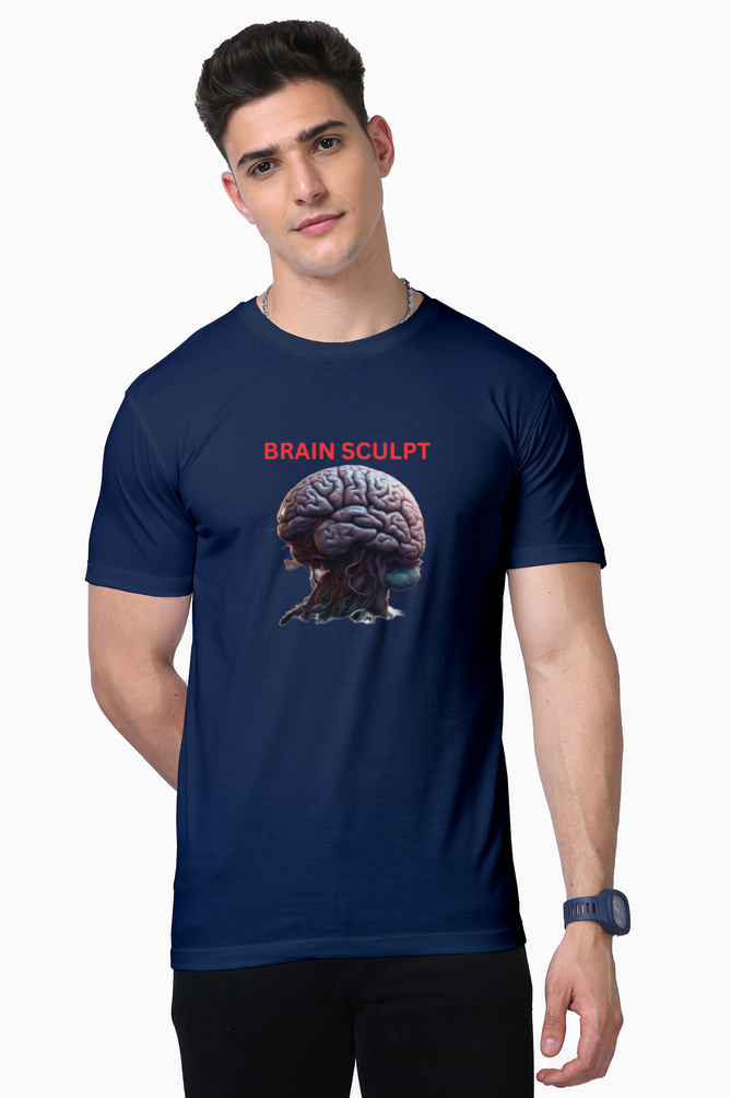 Bluelander Supima Half Sleeve T-Shirts: Elevate Your Style with Supreme Comfort and Extraordinary Quality Designs -Take Your Brain with You.