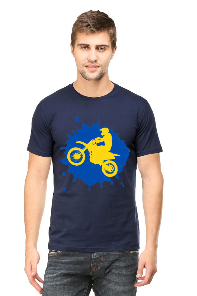 Bluelander's Cotton Half Sleeve T-Shirt: Colorful, Stylish - Ride with Confidence!