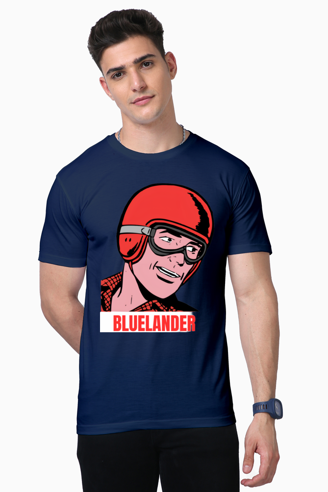 Experience Comfort and Style with Bluelander's Supima Cotton Half Sleeve T-Shirt!