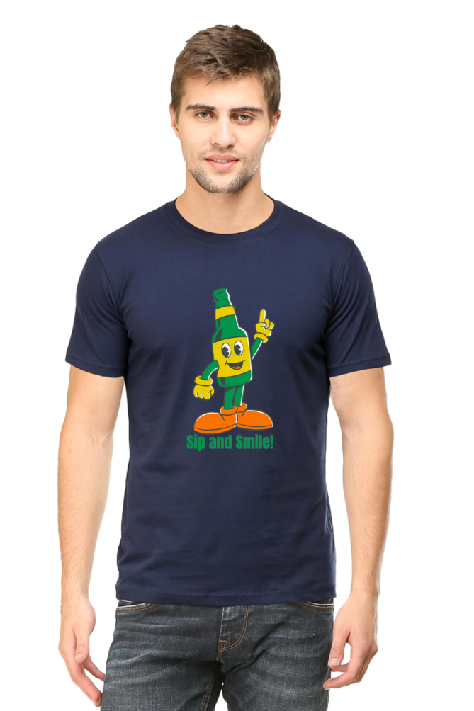Stand Out in Style: Bluelander's Cotton Half Sleeve T-Shirts with Enhanced Design - Get Noticed!