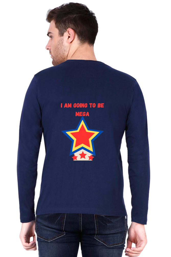 Unleash Confidence with Enhanced Back Design: Elevate Your Style in Bluelander's Full Sleeve Cotton T-Shirt!