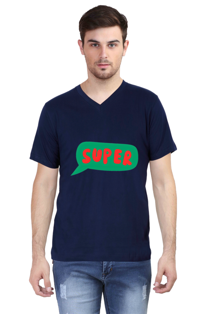 Express Yourself in Every Stitch: Bluelander's Vibrant V Neck Cotton T Shirt!