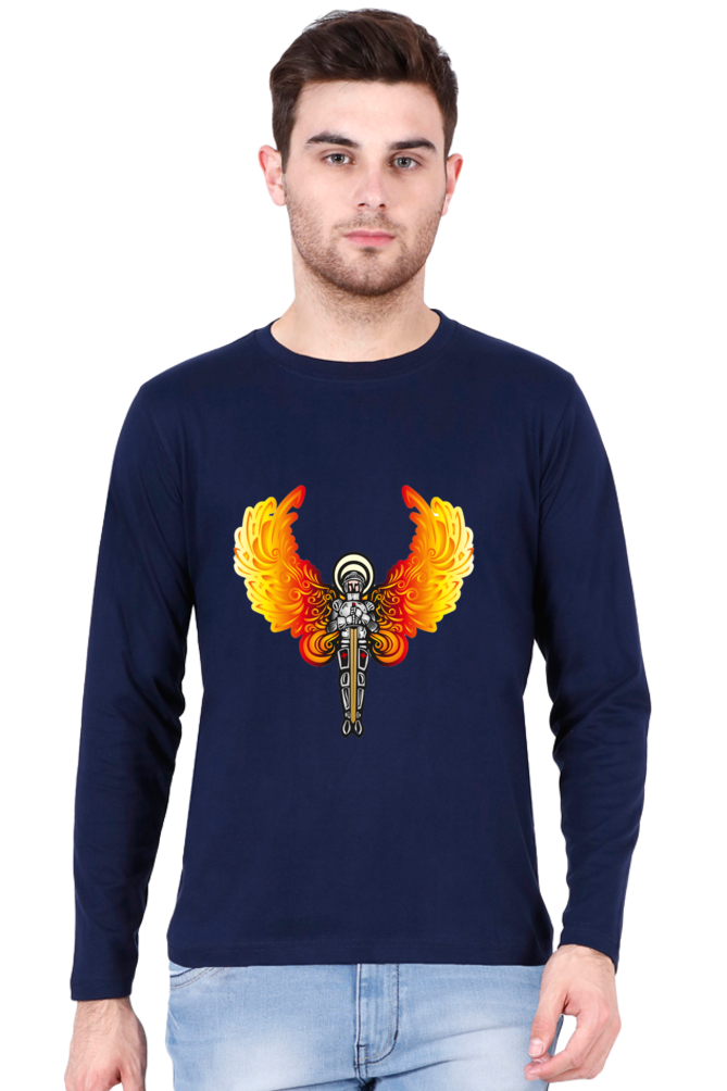 Glow Up Your Nights: Bluelander's Night Glow Cotton Full Sleeve T-Shirt Illuminates Your Style with Futuristic Designs!