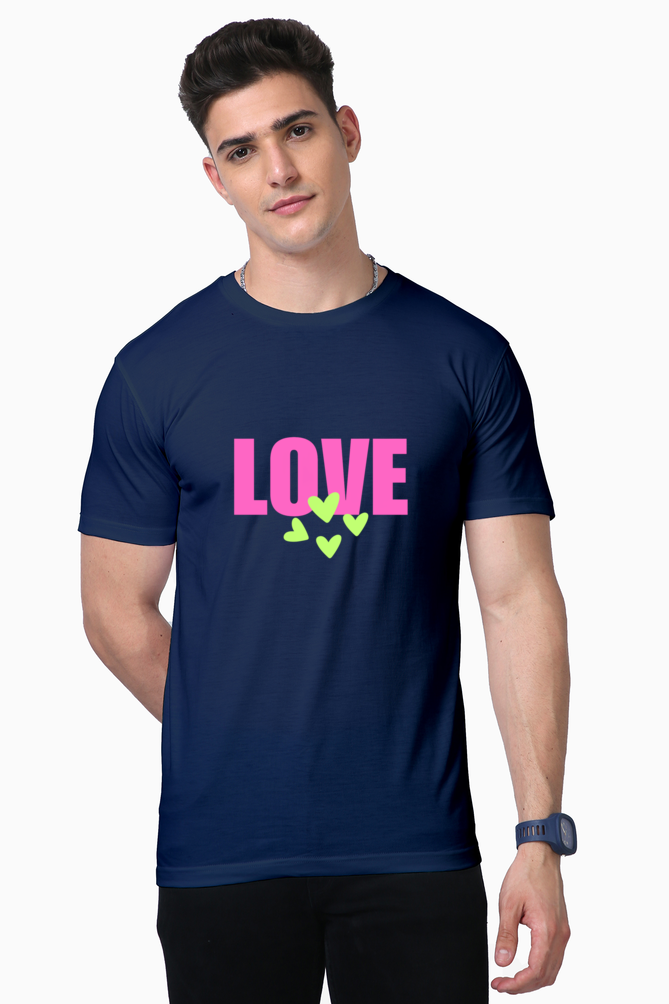 Bluelander Supima Tee: Elevate Style with Luxury Premium Cotton. Half Sleeves for Comfort & Positivity!