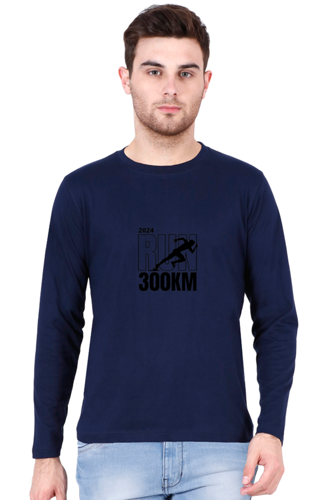 Stride in Style: Bluelander Male Full Sleeve Cotton T-Shirt, Run for Your Success with Fashion Forward Confidence