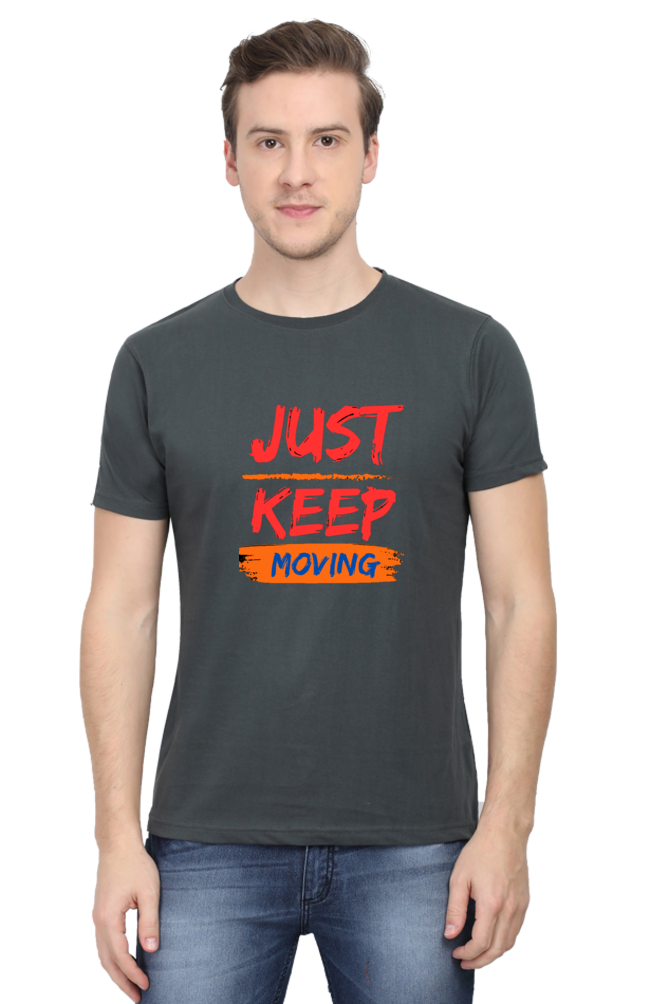 Bluelander Half Sleeve Cotton T-Shirt: Comfort with Style, Keep Moving Towards Your Goals.