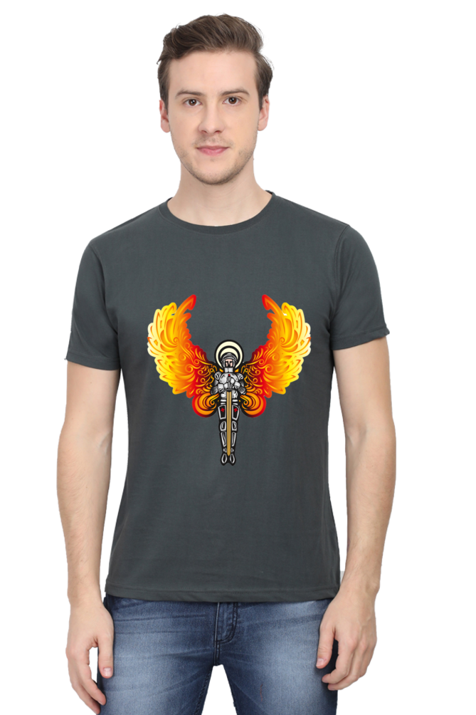 Step into the Future of Fashion with Bluelander's Cotton Half Sleeve T-Shirts: Experience Night Glow Designs that Illuminate Your Style!