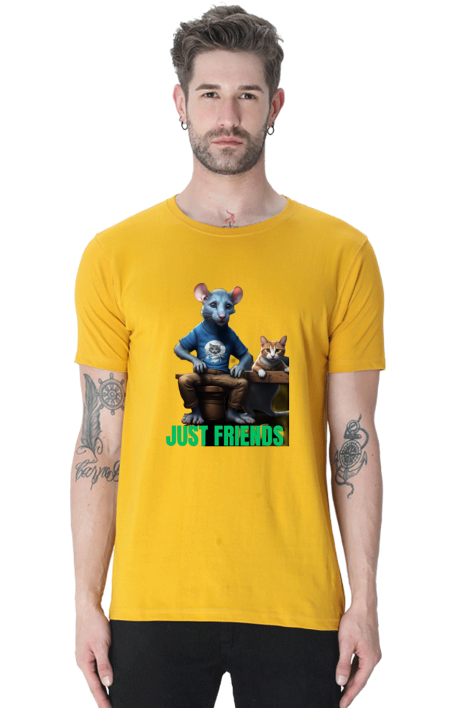 BlueLander's Half Sleeve Cotton T-Shirt with Enhanced Design – Fusing AI and Human Craftsmanship.step out with style and confidence.