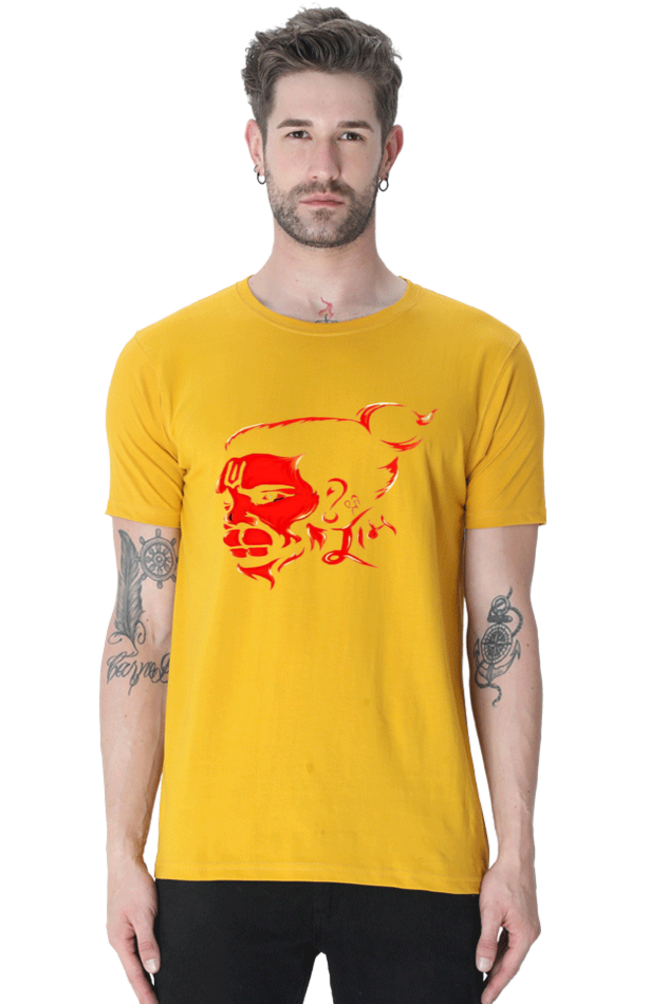 Hanuman's Blessing, Soft and Pure: Bluelanders Divine Protection premium cotton T-Shirt.