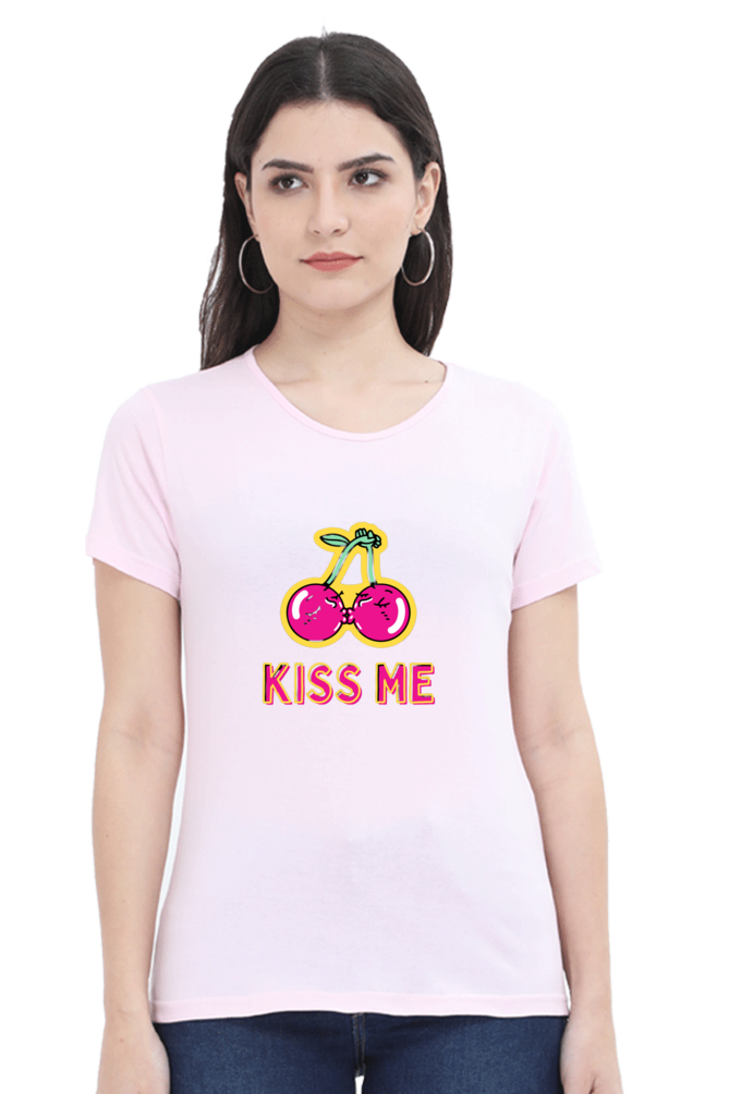 Bluelander Girl Round Neck Half Sleeve T-Shirt: Embrace Style with a Kiss of Comfort in Every Thread!