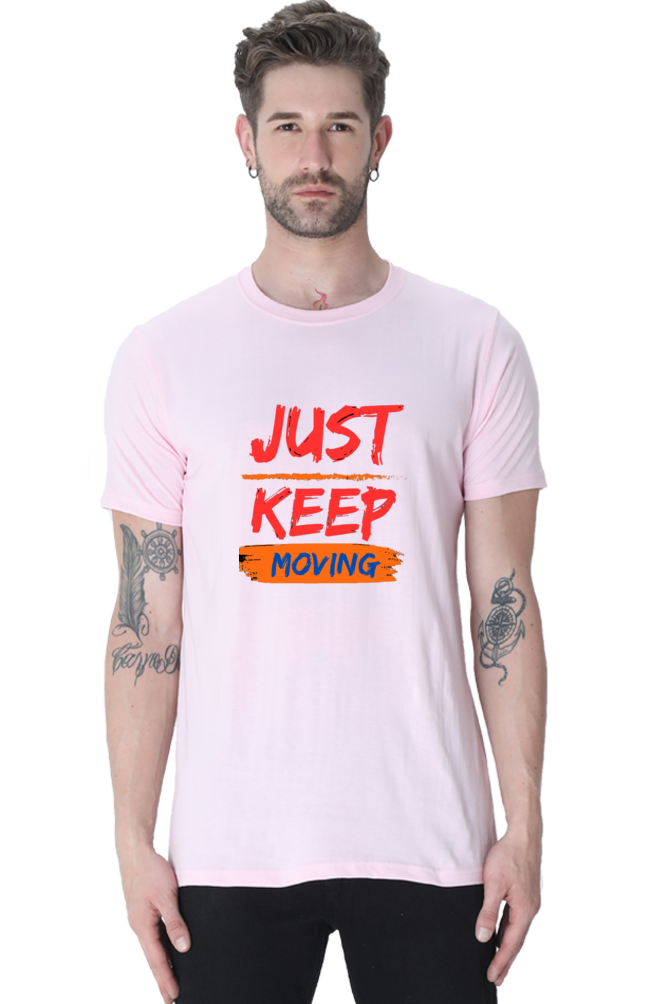 Bluelander Half Sleeve Cotton T-Shirt: Comfort with Style, Keep Moving Towards Your Goals.