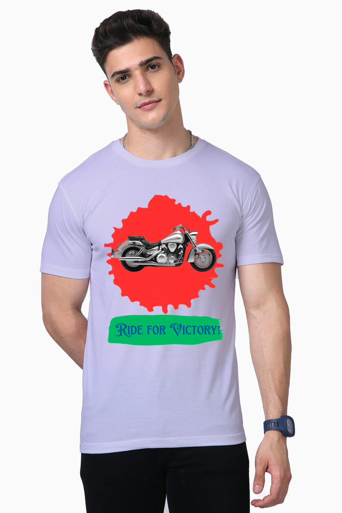 Rev Up Your Style: Bluelander's Supima Cotton Half Sleeve T-Shirts for Bike Enthusiasts!