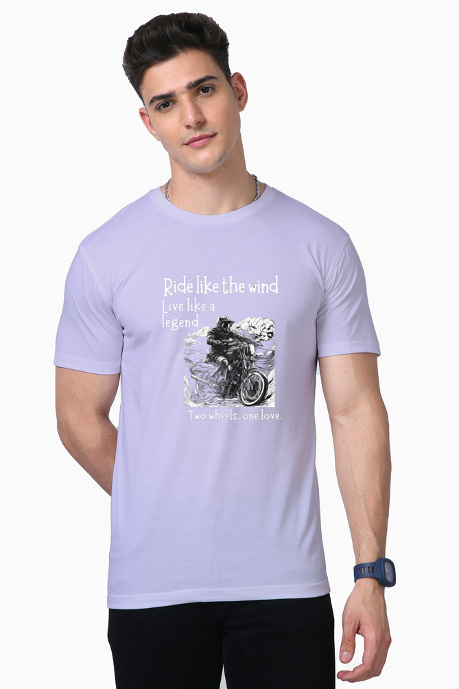 Bluelander Supima Half Sleeve T-Shirt Experience Supreme Comfort and Enhanced Quality Drive Like Wind, Live Like a Legend! for bike lovers.