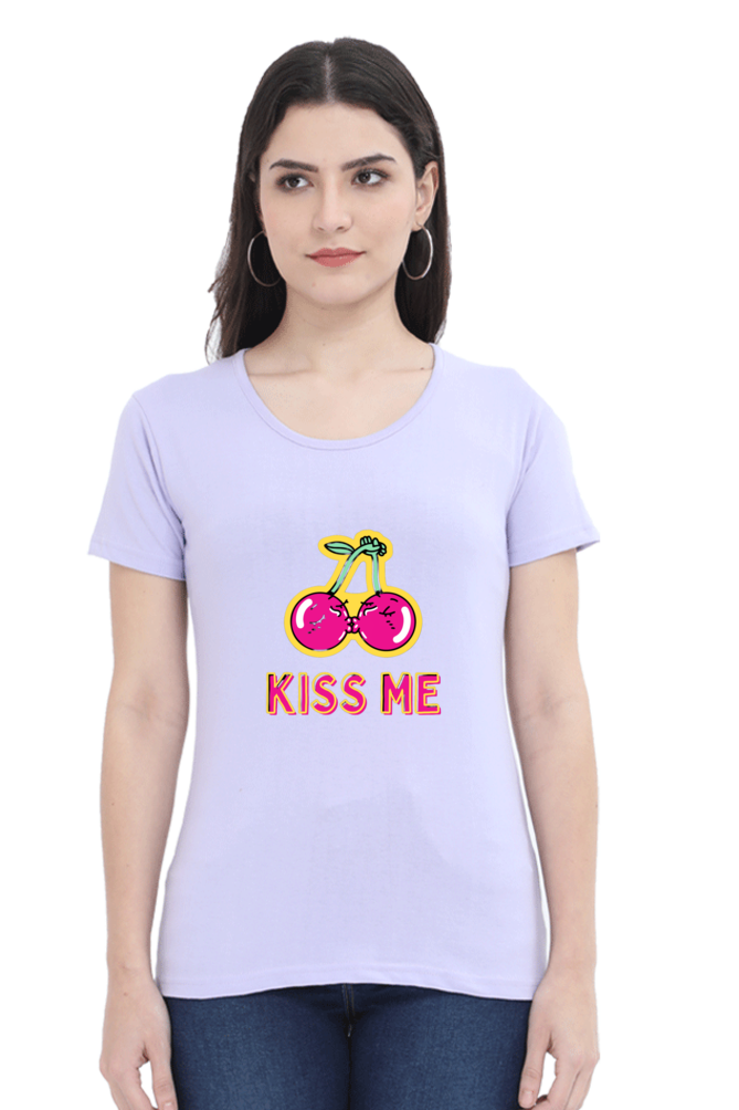 Bluelander Girl Round Neck Half Sleeve T-Shirt: Embrace Style with a Kiss of Comfort in Every Thread!