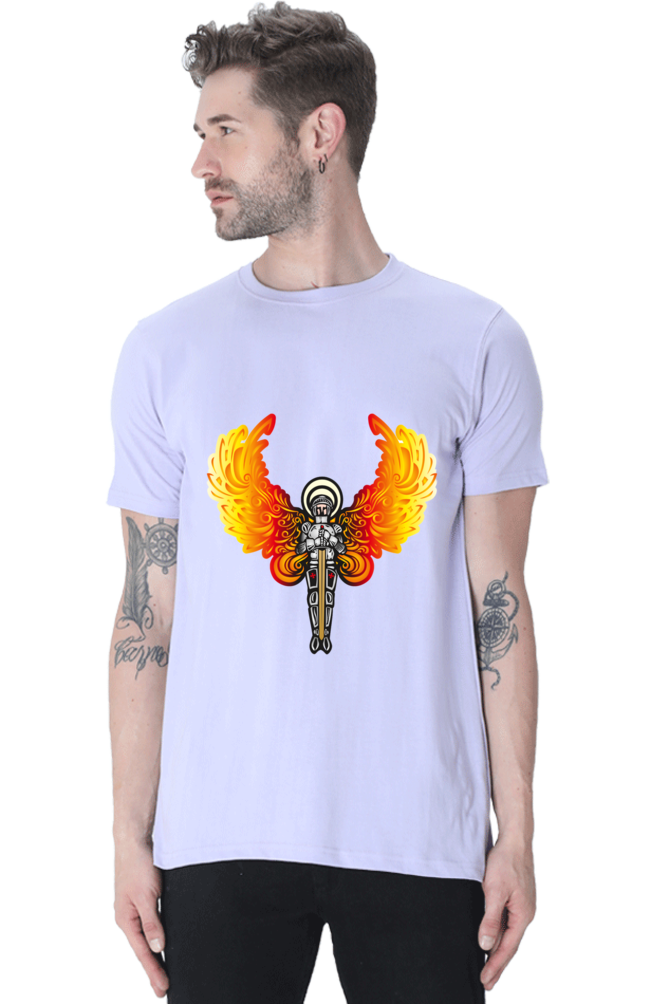 Step into the Future of Fashion with Bluelander's Cotton Half Sleeve T-Shirts: Experience Night Glow Designs that Illuminate Your Style!