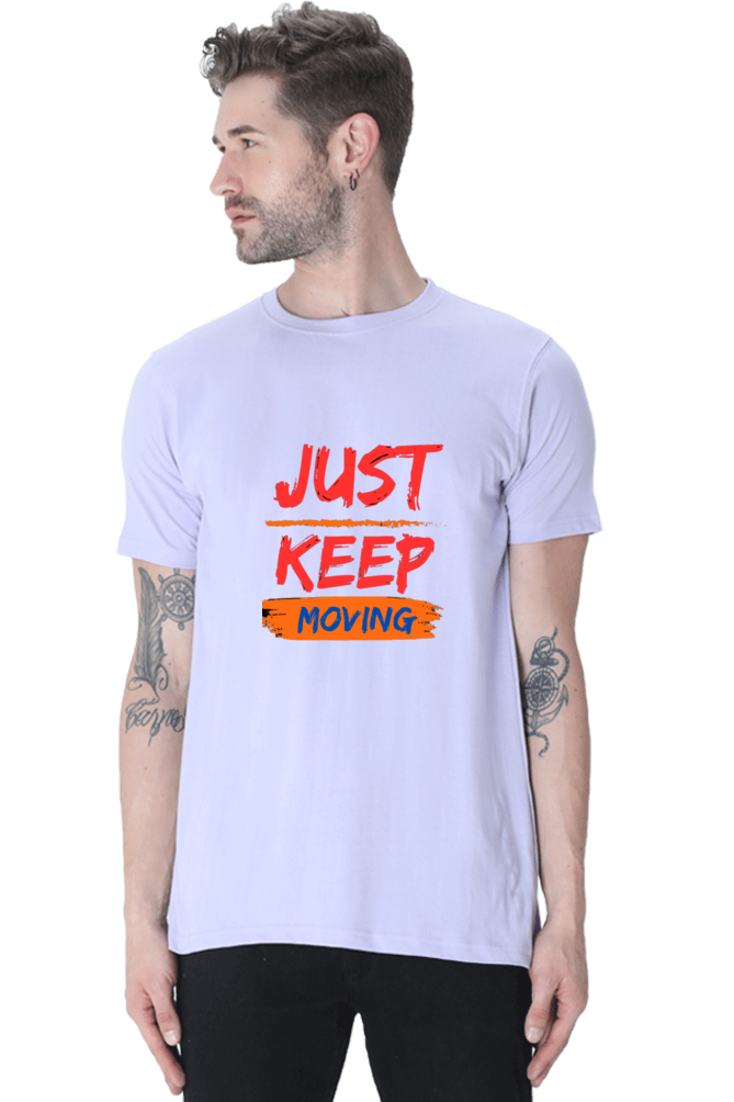 Bluelander Half Sleeve Cotton T-Shirt: Comfort with Style, Keep Moving Towards Your Goals.