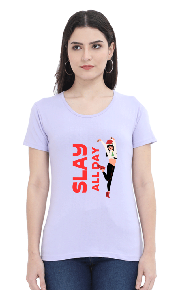 Bluelander Girl Round Neck Cotton Half Sleeve T-Shirt: Embrace Style with Our Latest Design, Slay All Day with Power