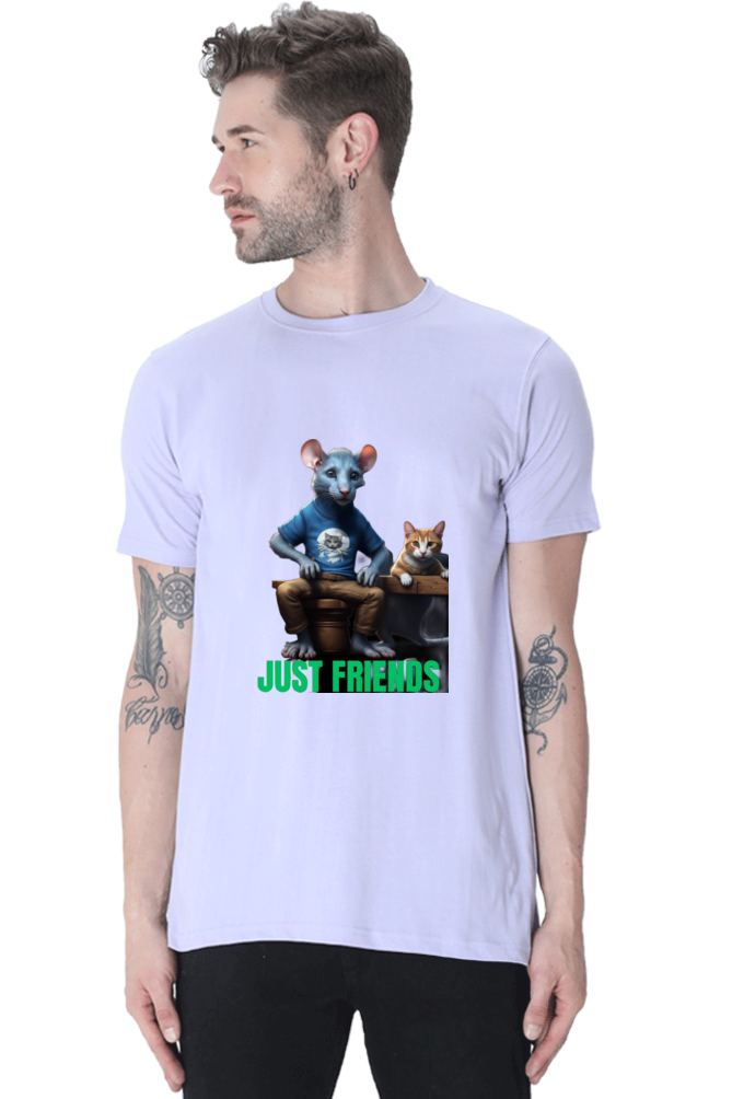 BlueLander's Half Sleeve Cotton T-Shirt with Enhanced Design – Fusing AI and Human Craftsmanship.step out with style and confidence.