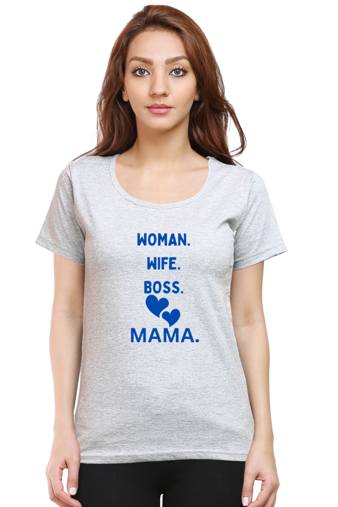 Bluelander girls cotton half sleeve t-shirt for every 'she' is a woman a wife, a sister, a boss, and the most cherished word, mama weaving love into every role she embraces