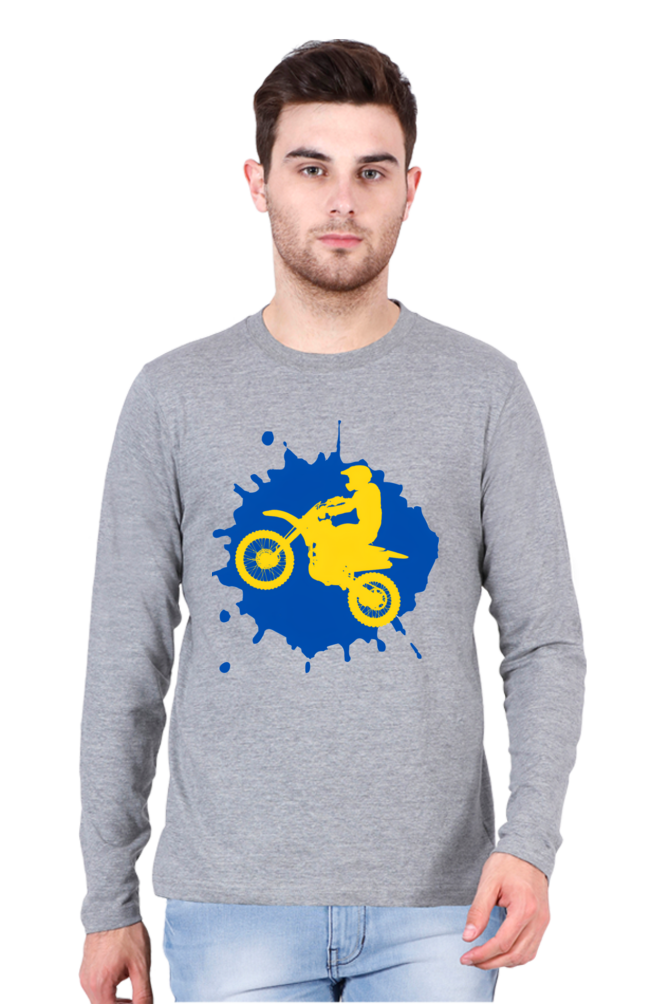 Bluelander's Cotton Full Sleeve T-Shirt: Ride in Style with Safety in the Best Designs!