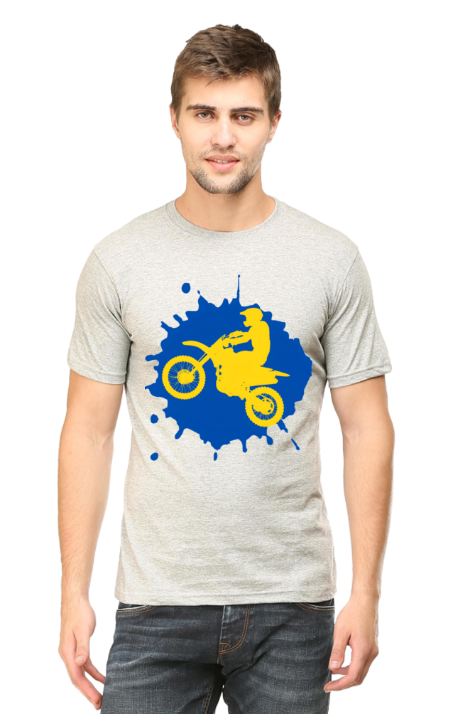 Bluelander's Cotton Half Sleeve T-Shirt: Colorful, Stylish - Ride with Confidence!