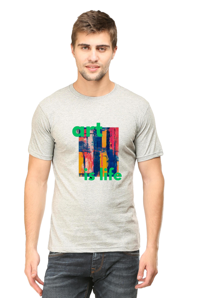 Craft Your Canvas in Comfort: Bluelander Cotton Half Sleeve T-Shirts.Your Wearable Palette for Artistic Expression.