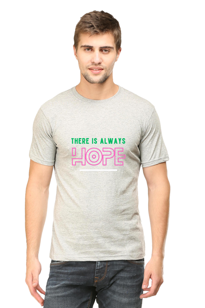 Bluelander Cotton Half Sleeve T-Shirt: Supreme Comfort and a Touch of Hope - Where Style Meets Optimism for a Bright Tomorrow.