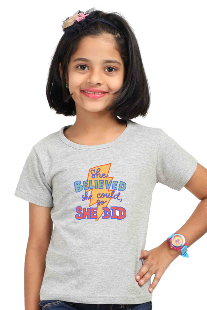 Spread Joy with Bluelander's Girls Cotton Half Sleeve Tops: Stylish and Sweet!