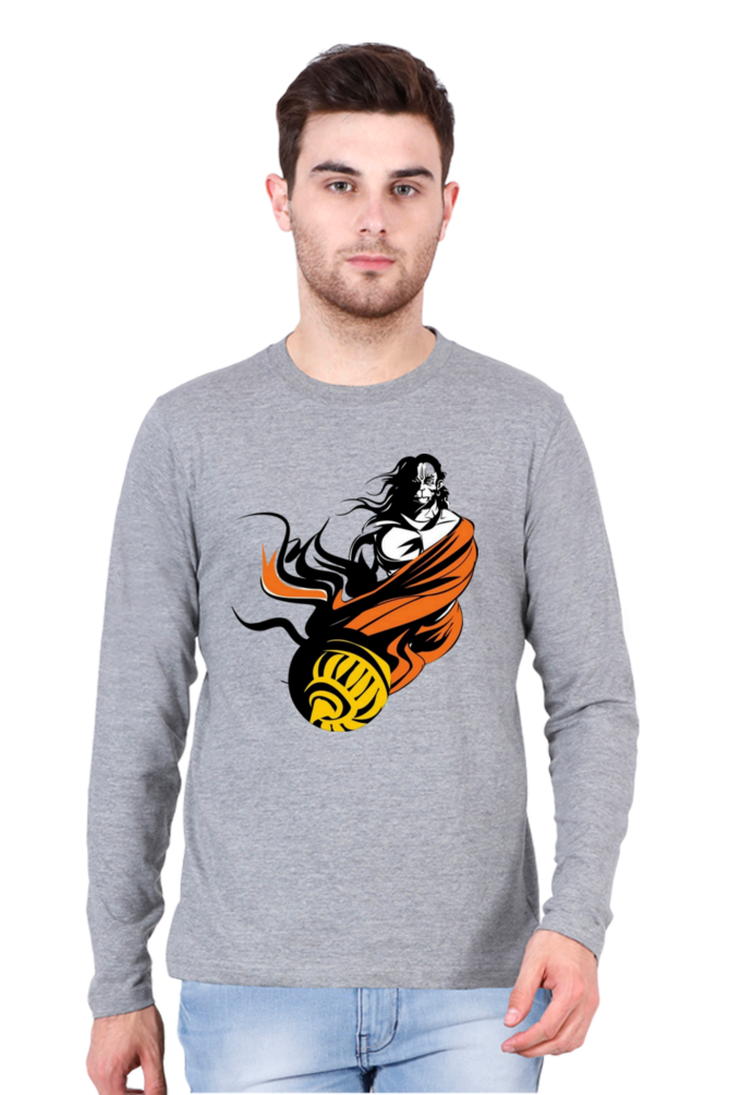 Hanuman's Strength, Modern Style: Bluelanders Premium Full-Sleeve T-Shirt