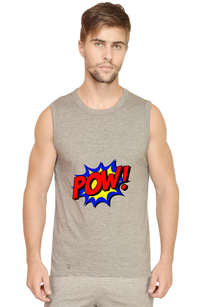 Unleash Your Playful Side with Bluelander's Sleeveless Cotton Round Neck Tee!