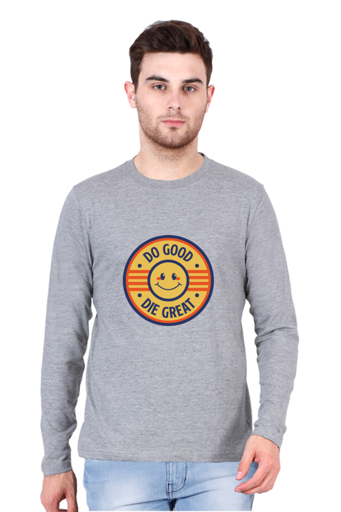 Unleash Style Brilliance: Bluelander's Enhanced Design Cotton Full Sleeve T-Shirt – Elevate Comfort with Every Stitch.