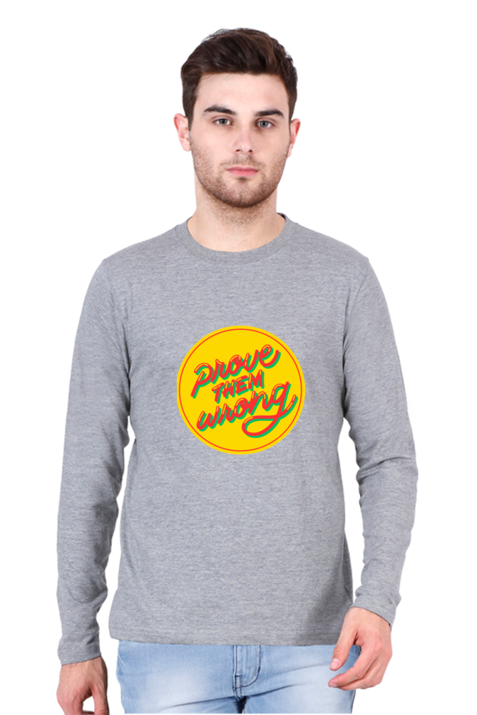 Let Your T-Shirt Speak: Bluelander's Full Sleeve Cotton Tee - Make a Statement in Style!