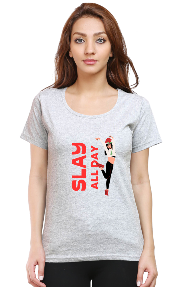 Bluelander Girl Round Neck Cotton Half Sleeve T-Shirt: Embrace Style with Our Latest Design, Slay All Day with Power