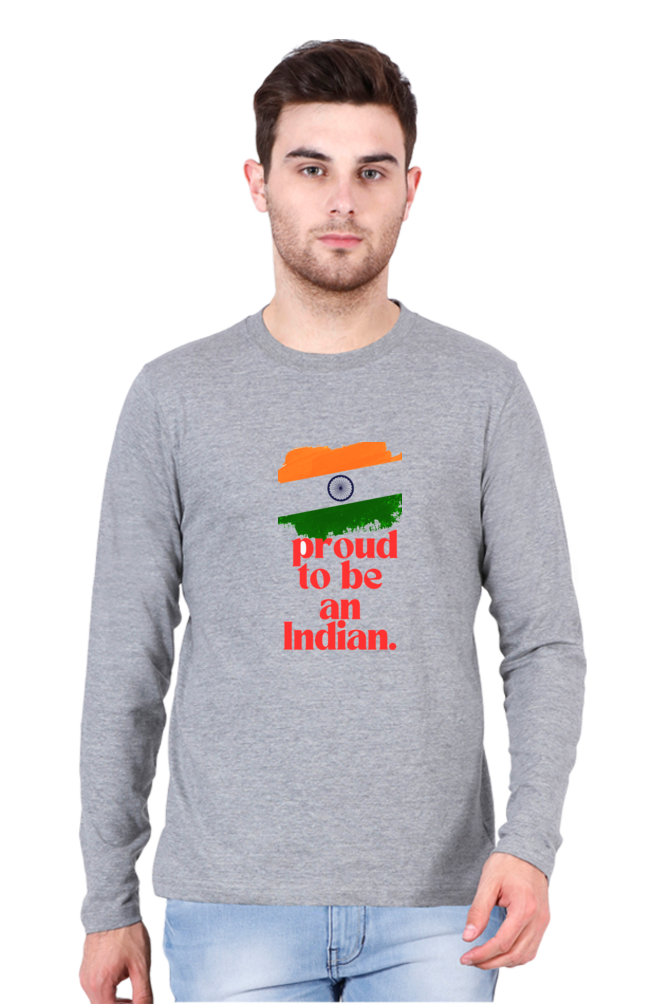 Bluelander's Cotton Full Sleeve T-Shirts: Supreme Comfort, Unleash Patriotism in Every Thread.