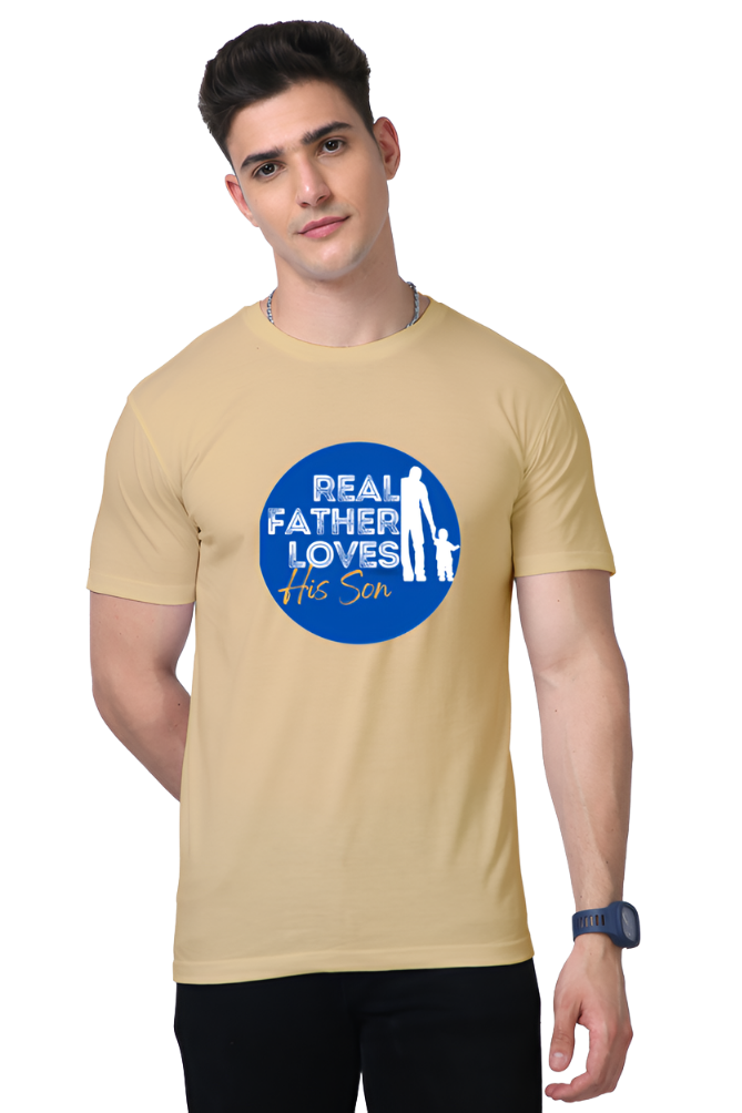 Supreme Comfort Meets Enhanced Design Bluelander Supima Half Sleeve T-Shirt for Fathers & Sons Bonding Wear It with Pride
