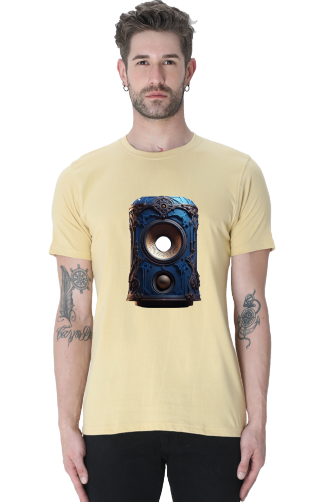 Half Sleeve Harmony: Unleash Your Inner Music with Enhanced Style in our Bluelander Cotton T-Shirt - Let Your Passion Sing