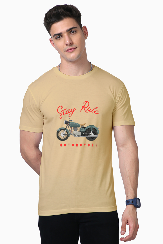 Ride in Ultimate Style: BlueLander Supima Cotton Half Sleeve T-Shirt – Elevate Your Bike Journey with Our Fashion Fusion.