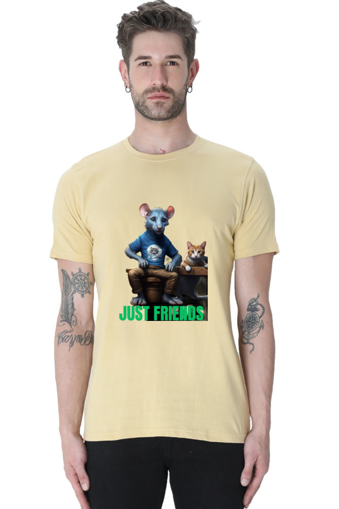 BlueLander's Half Sleeve Cotton T-Shirt with Enhanced Design – Fusing AI and Human Craftsmanship.step out with style and confidence.