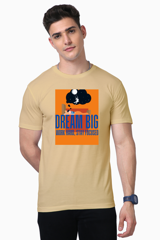 Bluelander Supima Half Sleeve T-Shirt: Supreme Comfort, Enhanced Design, and Big Dreams. Let Your Clothes Catch Your Dreams - Go Ahead and Achieve.