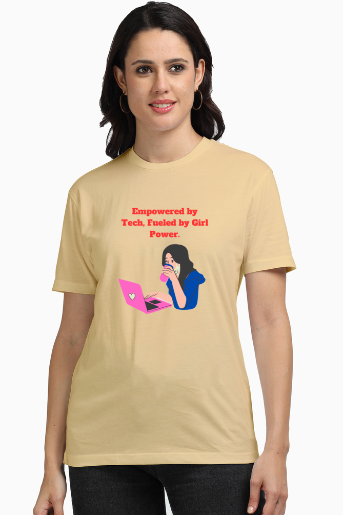 Bluelander's Supima Cotton Half Sleeve Tee For Girls and Women : Unleashing Feminism in Style with Supreme Comfort and Enhanced Design.