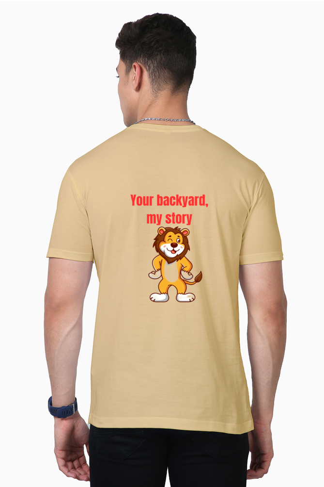 Bluelander's Supima Cotton Half Sleeve: Walk in Style with Enhanced Back Design.