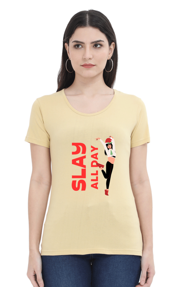 Bluelander Girl Round Neck Cotton Half Sleeve T-Shirt: Embrace Style with Our Latest Design, Slay All Day with Power