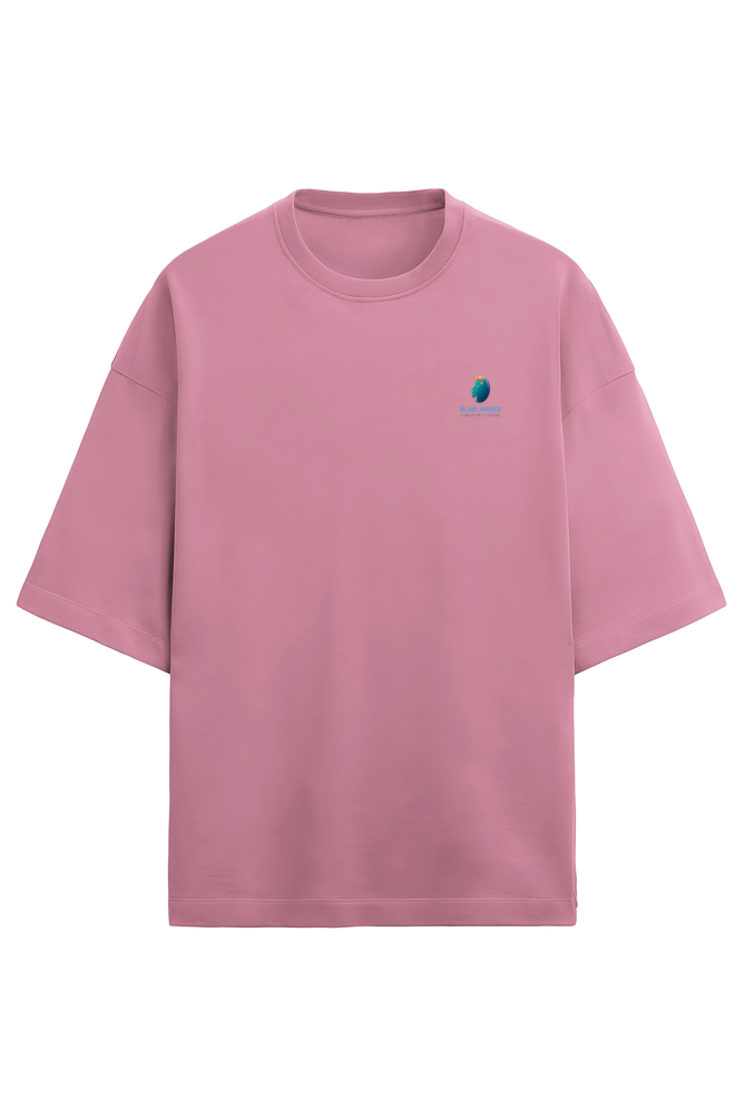 Bluelander Terry Oversized T-Shirt - 100% Cotton Unisex, Pre-Shrunk, Drop Shoulder, Lycra Ribbed Neck | Shop Now for Comfort & Style!